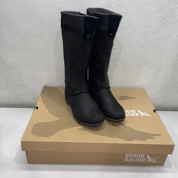 NEW EDDIE BAUER Lodge Boot Women’s US 8.5 • Waterproof Full‑Grain Leather - Picture 1 of 2